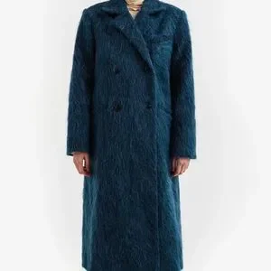ジャケット・アウター GANNI Fluffy Wool Coat 38 Ganni Fluffy Wool Coat | Neiman Marcus